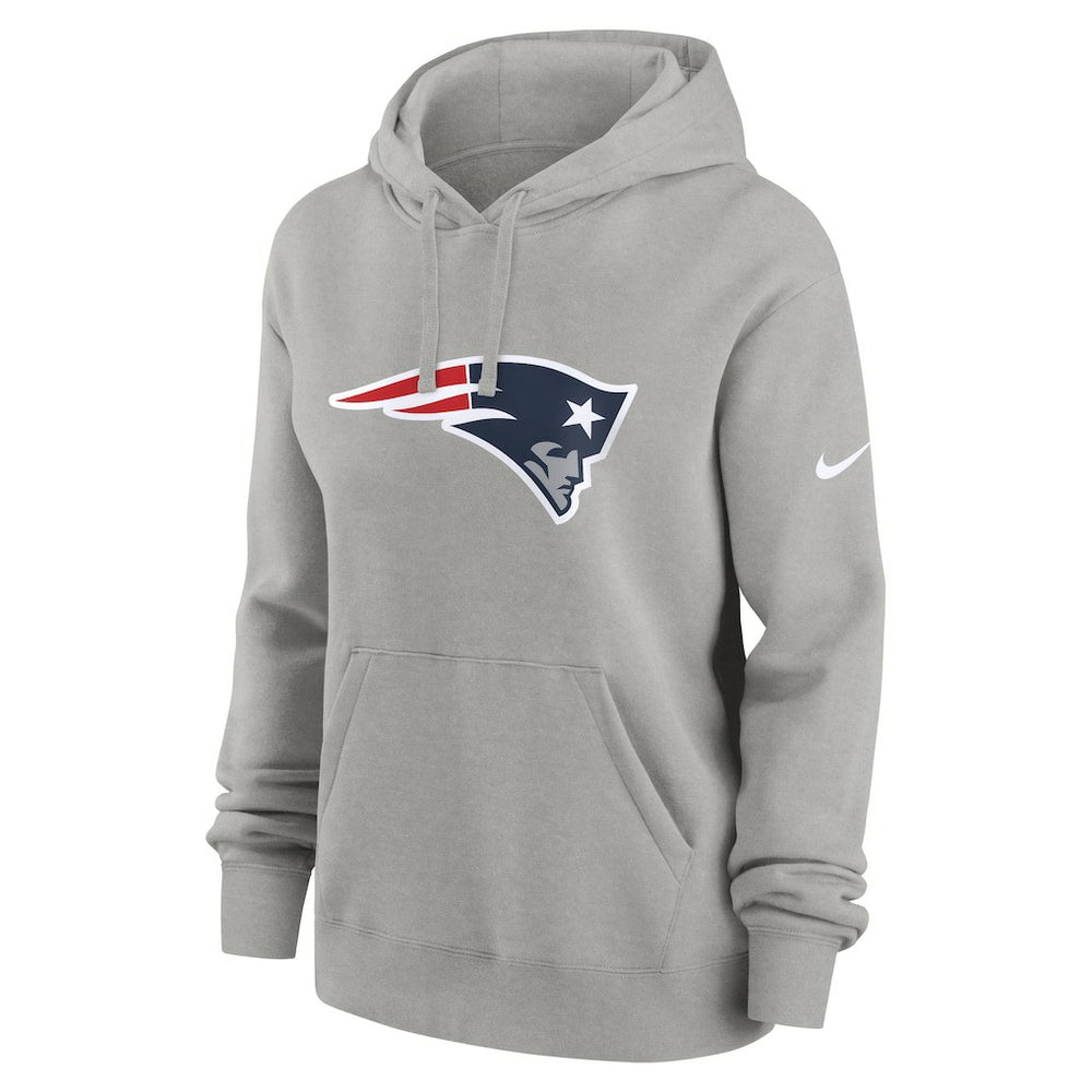 New England Patriots Women's Club Fleece Hoodie - Heather Gray | Nike cheap