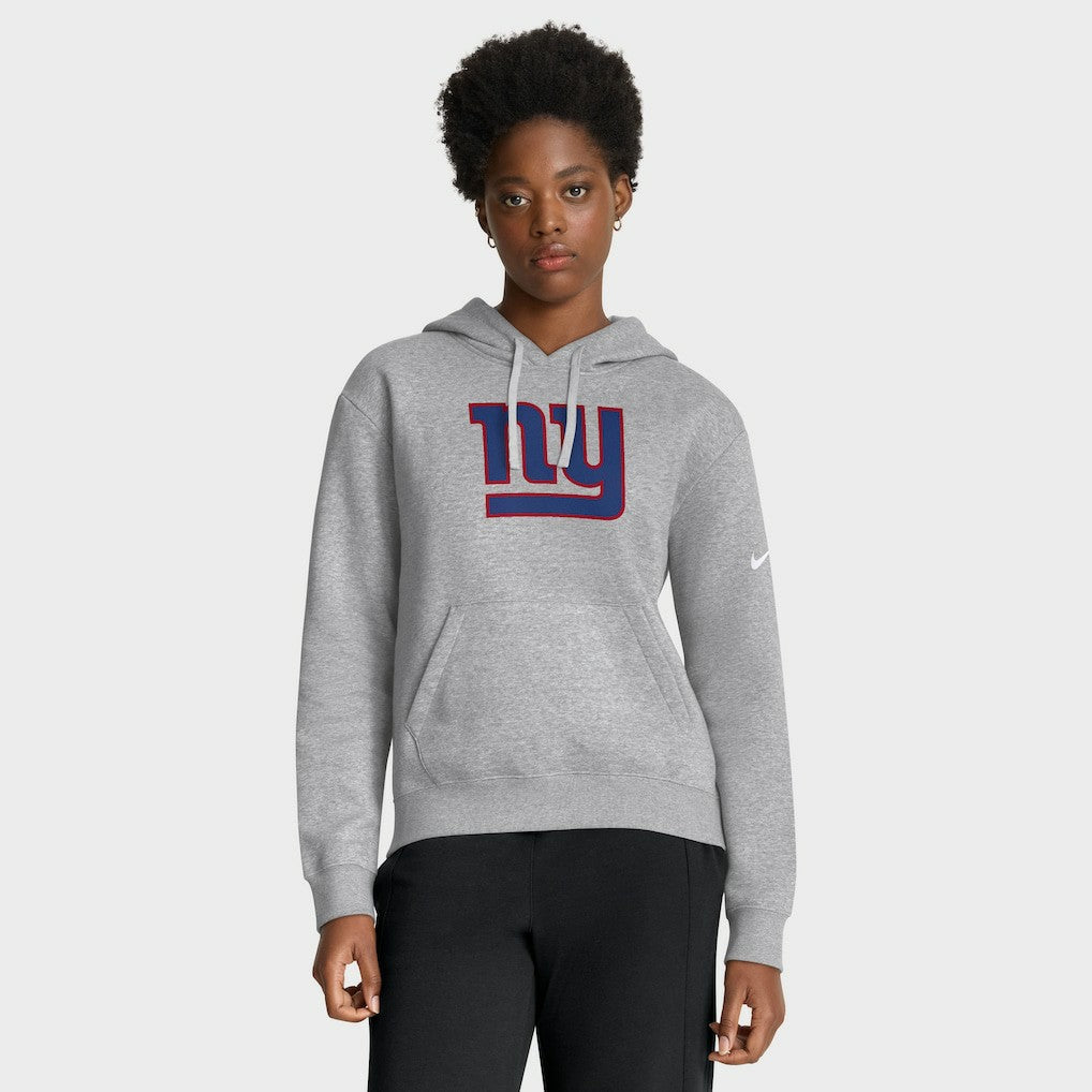 New York Giants Women's Club Fleece Hoodie - Heather Gray | Nike online