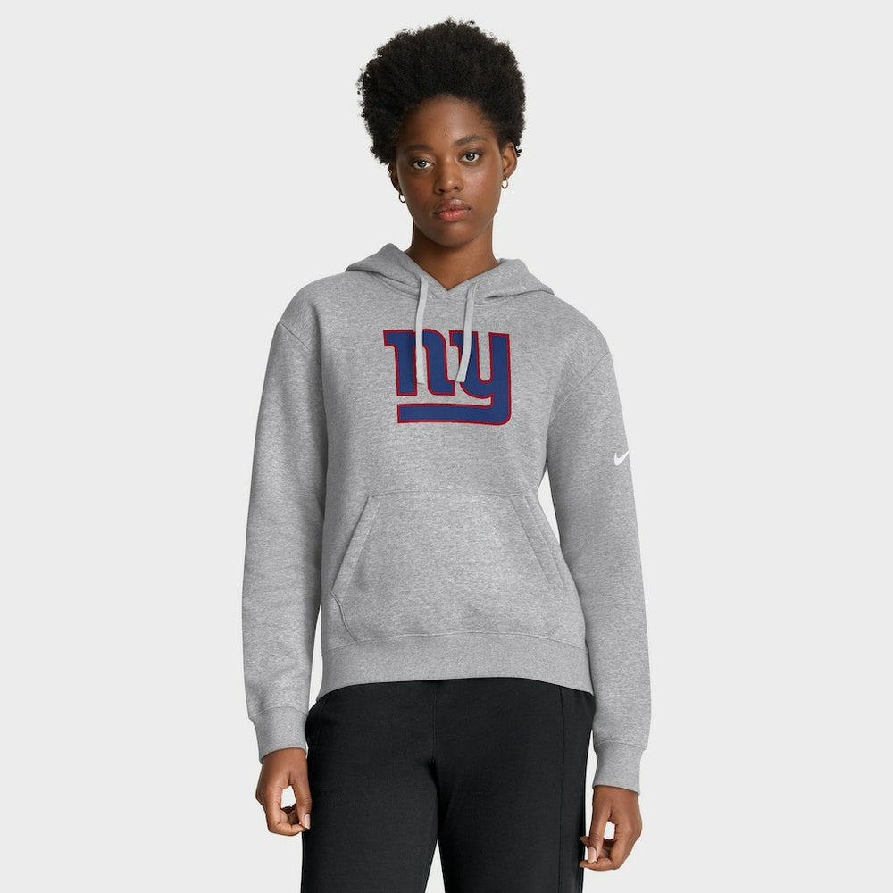 New York Giants Women's Club Fleece Hoodie - Heather Gray | Nike online
