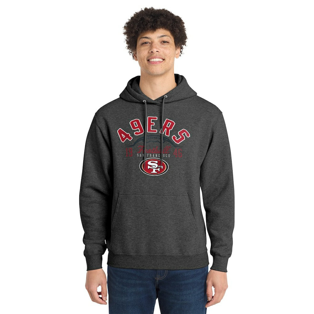 San Francisco 49ers Starter Pullover Hoodie - Heather Charcoal on sale