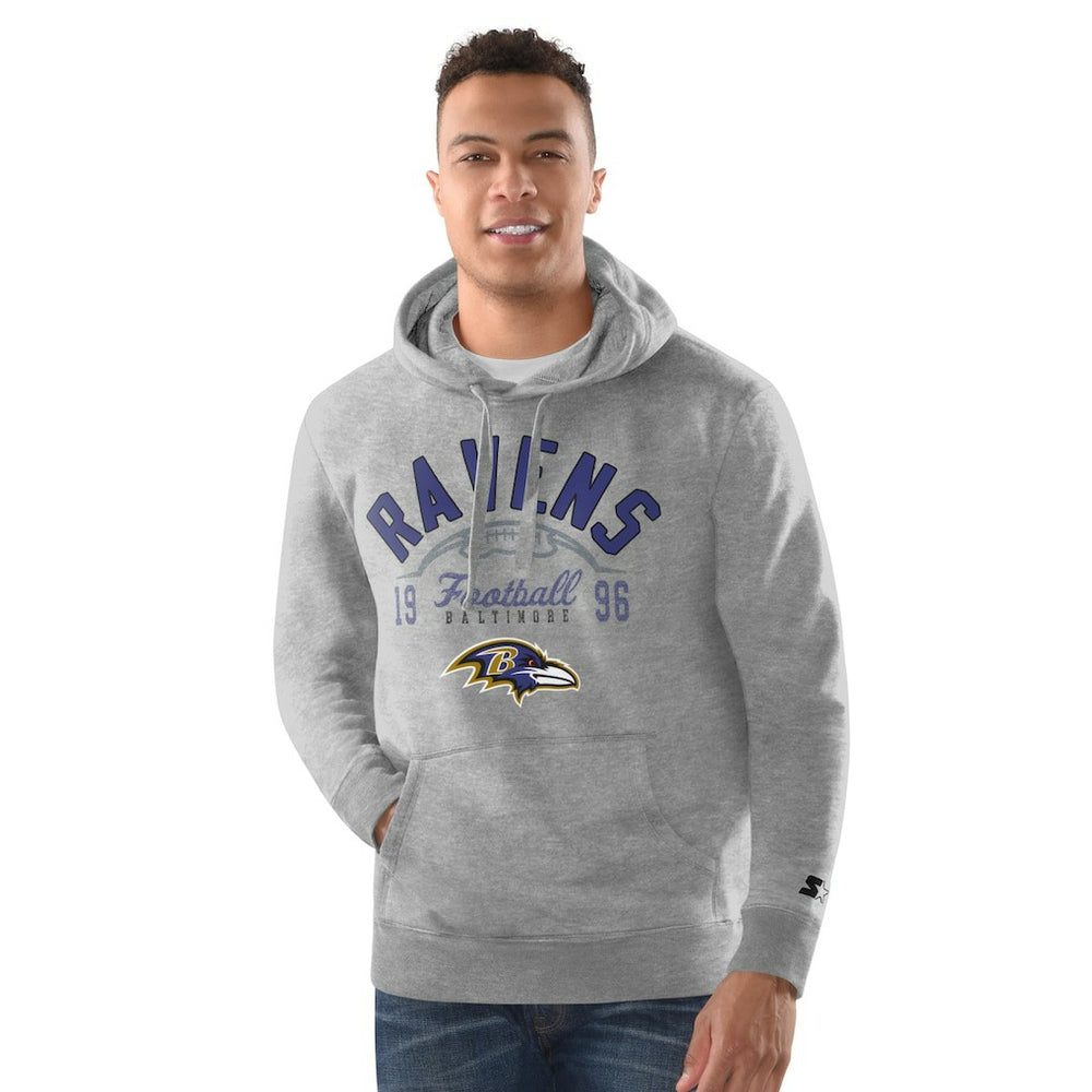 Baltimore Ravens Starter Pullover Hoodie - Gray for sale