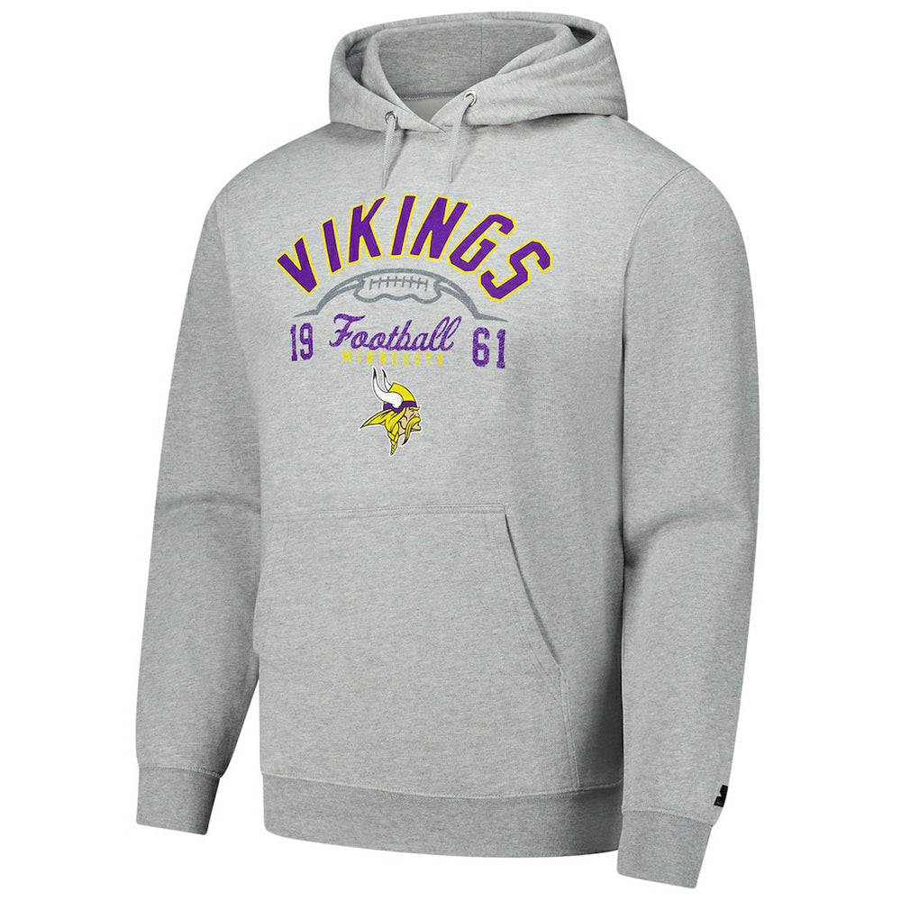 Minnesota Vikings Starter Pullover Hoodie - Heather Gray discount