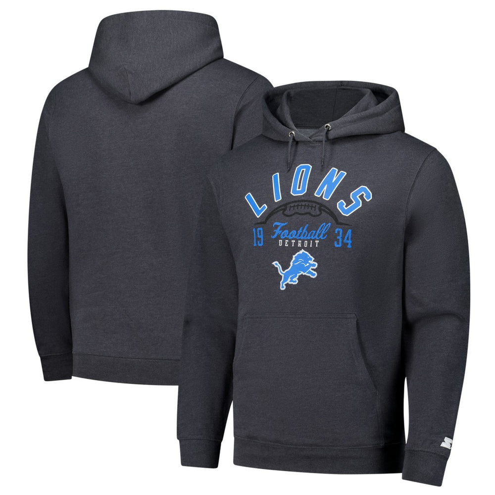Detroit Lions Starter Pullover Hoodie - Charcoal sale