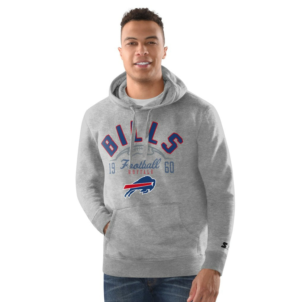 Buffalo Bills Starter Pullover Hoodie - Heather Gray cheap
