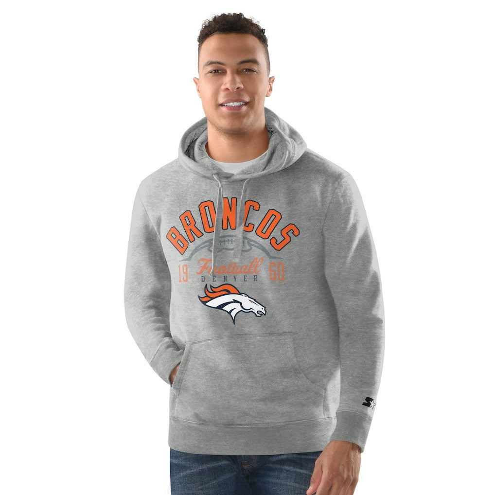 Denver Broncos Starter Pullover Hoodie - Heather Gray online