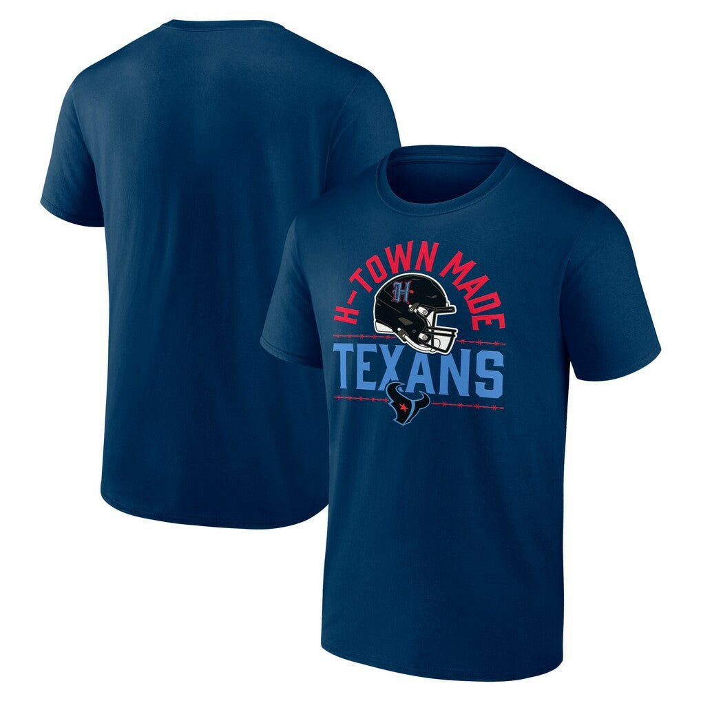 Houston Texans H-Town Helmet T-Shirt - Navy discount