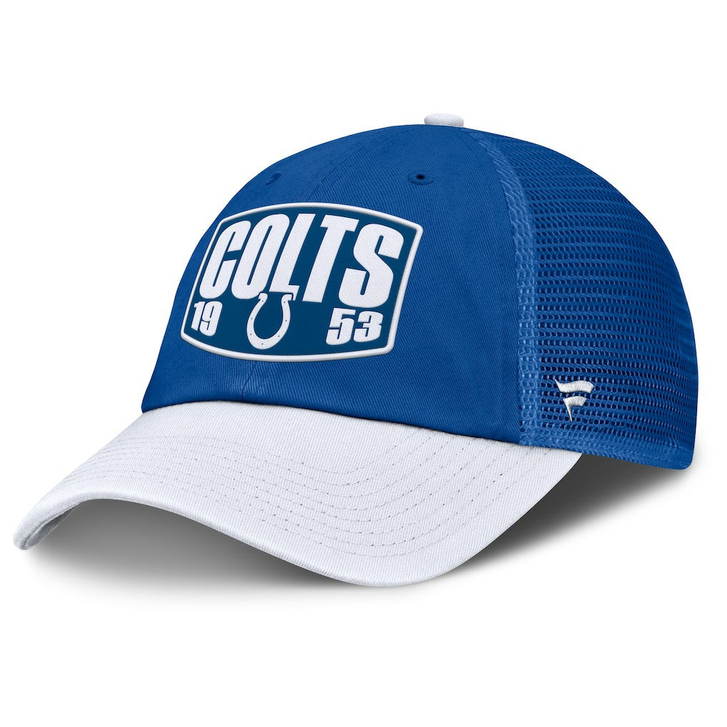 Indianapolis Colts Franchise Trucker Adjustable Hat - Royal/White online