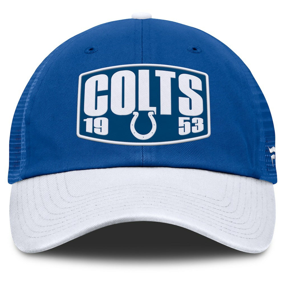 Indianapolis Colts Franchise Trucker Adjustable Hat - Royal/White online