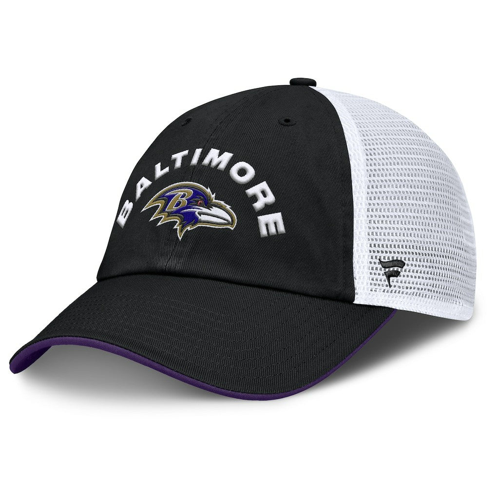 Baltimore Ravens Reverse Trucker Adjustable Hat - Black/White for sale