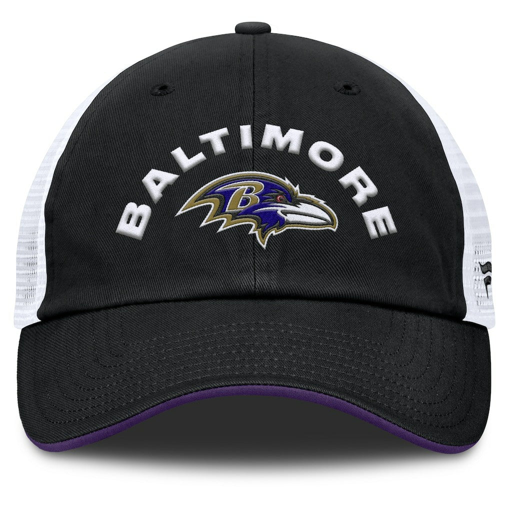 Baltimore Ravens Reverse Trucker Adjustable Hat - Black/White for sale
