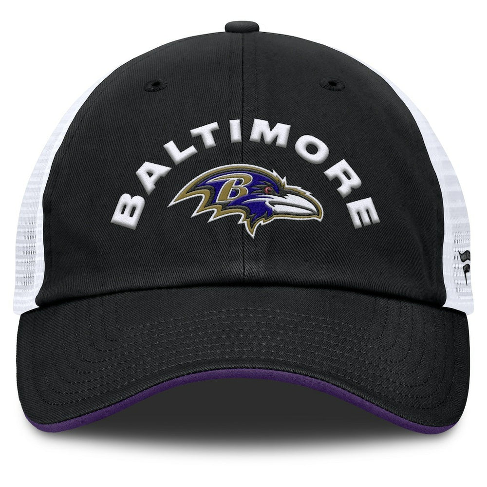 Baltimore Ravens Reverse Trucker Adjustable Hat - Black/White for sale