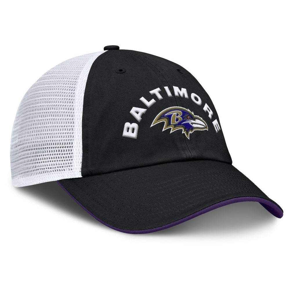 Baltimore Ravens Reverse Trucker Adjustable Hat - Black/White for sale