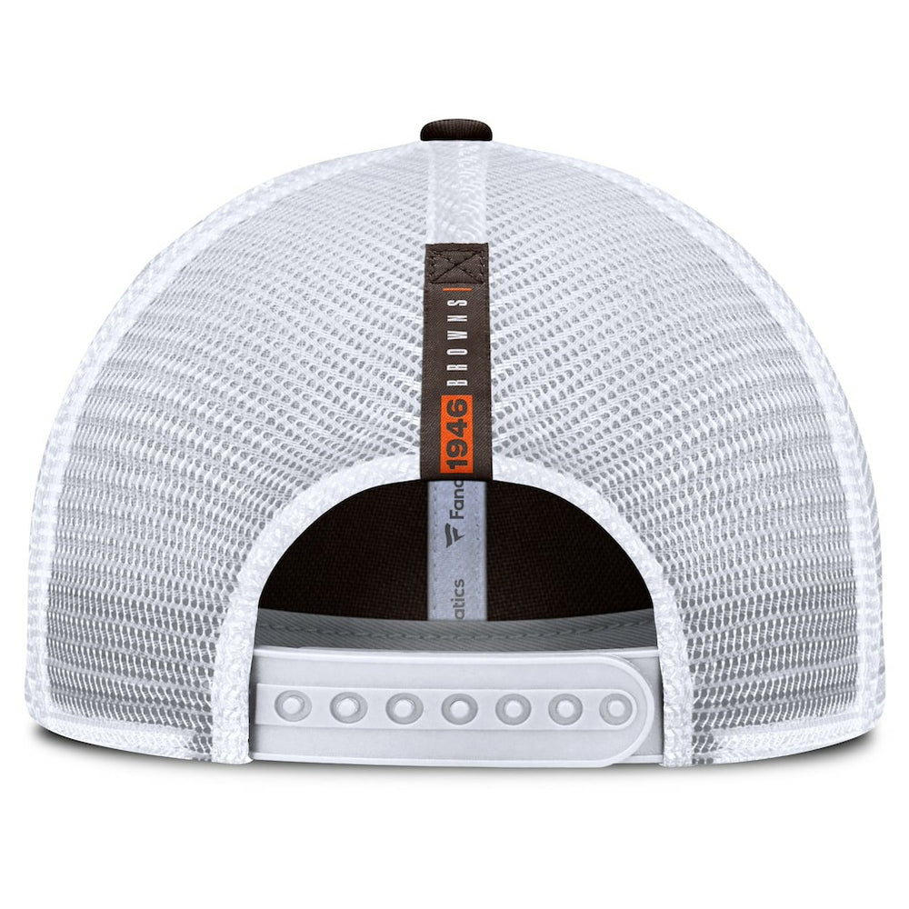 Cleveland Browns Reverse Trucker Adjustable Hat - Brown/White discount