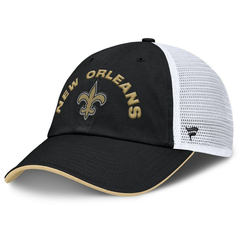 New Orleans Saints Reverse Trucker Adjustable Hat - Black/White outlet