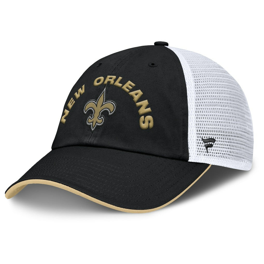 New Orleans Saints Reverse Trucker Adjustable Hat - Black/White outlet