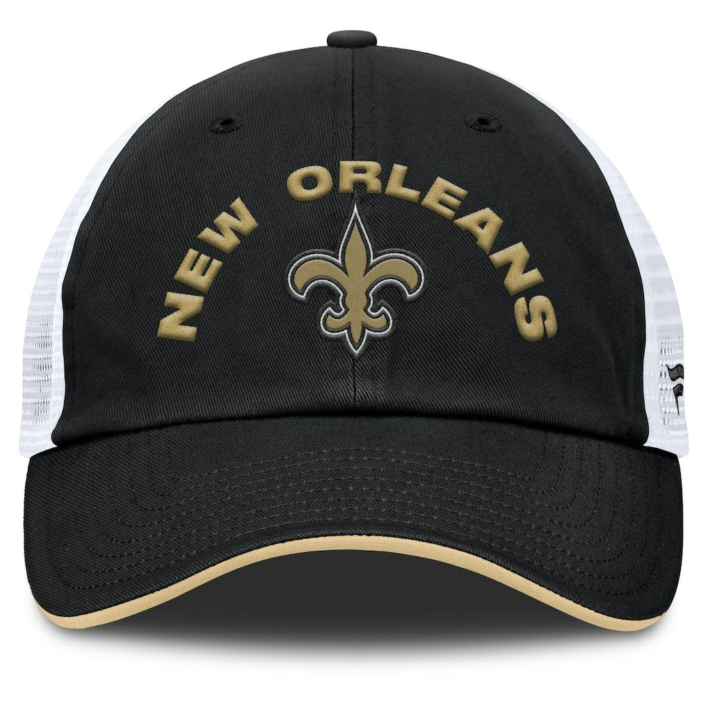 New Orleans Saints Reverse Trucker Adjustable Hat - Black/White outlet