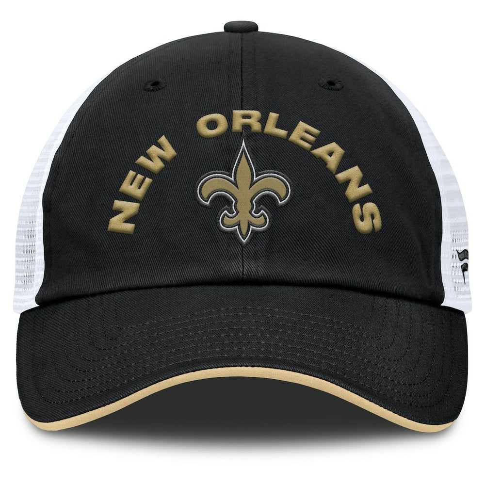 New Orleans Saints Reverse Trucker Adjustable Hat - Black/White outlet