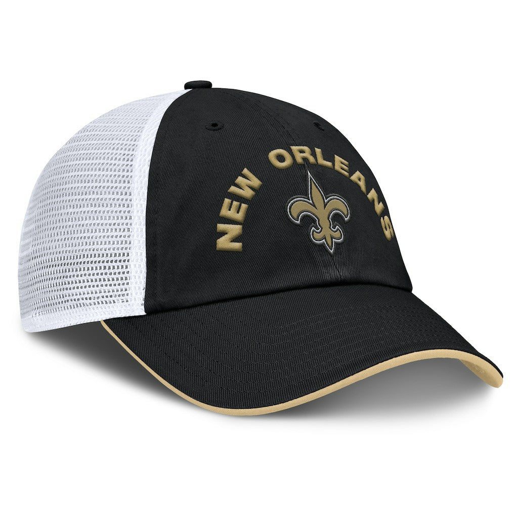 New Orleans Saints Reverse Trucker Adjustable Hat - Black/White outlet