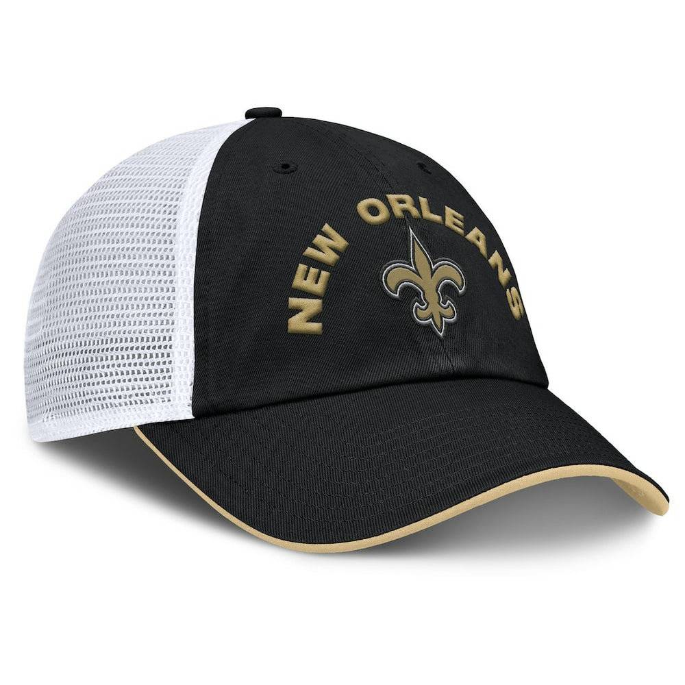 New Orleans Saints Reverse Trucker Adjustable Hat - Black/White outlet