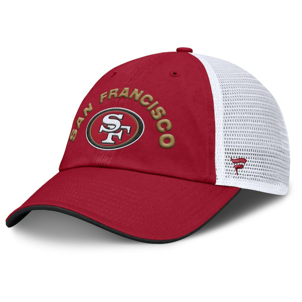 San Francisco 49ers Reverse Trucker Adjustable Hat - Scarlet/White outlet