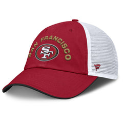 San Francisco 49ers Reverse Trucker Adjustable Hat - Scarlet/White outlet