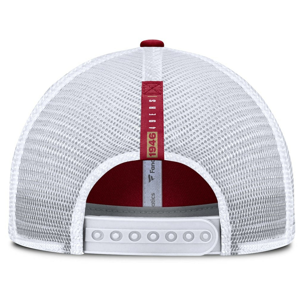 San Francisco 49ers Reverse Trucker Adjustable Hat - Scarlet/White outlet