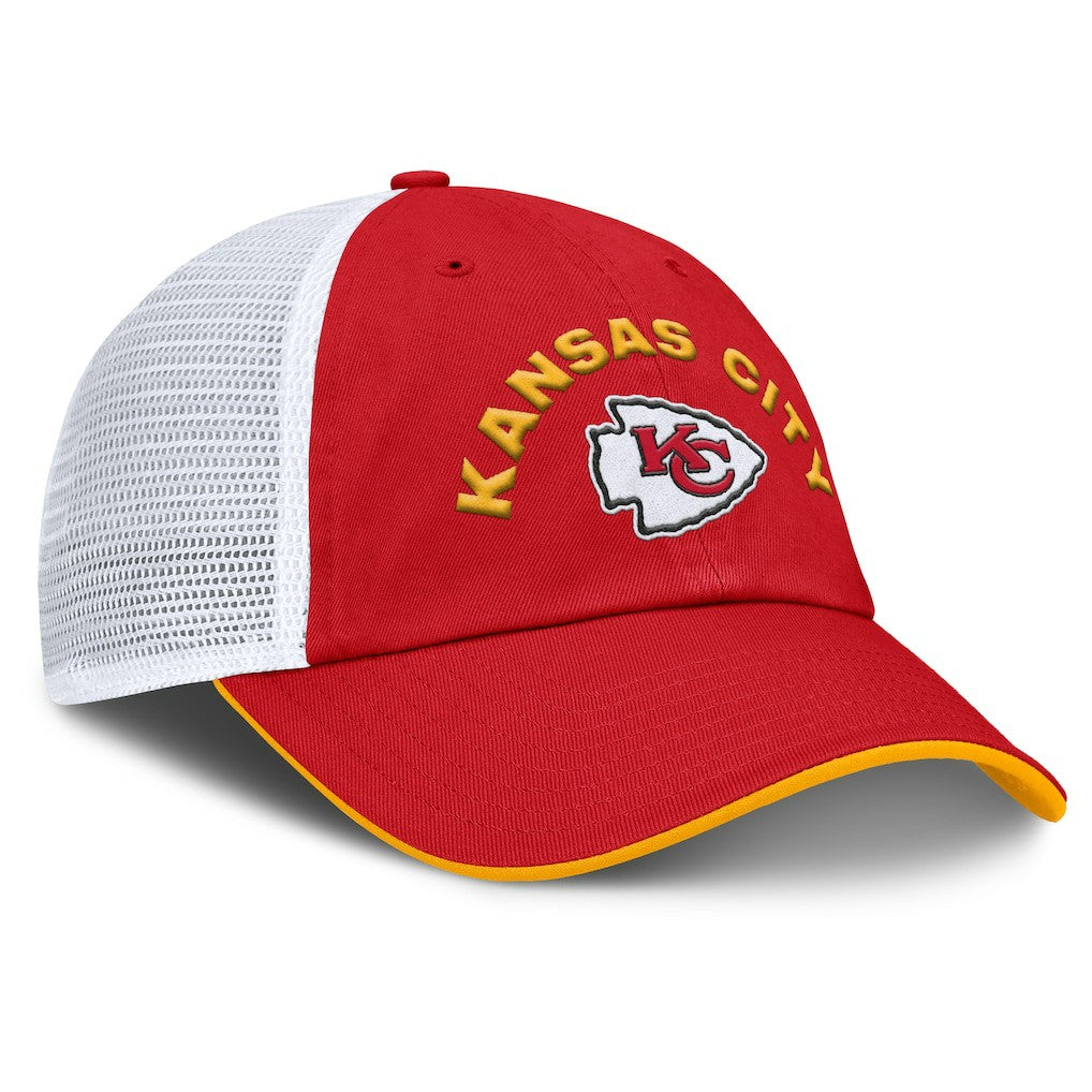 Kansas City Chiefs Reverse Trucker Adjustable Hat - Red/White sale