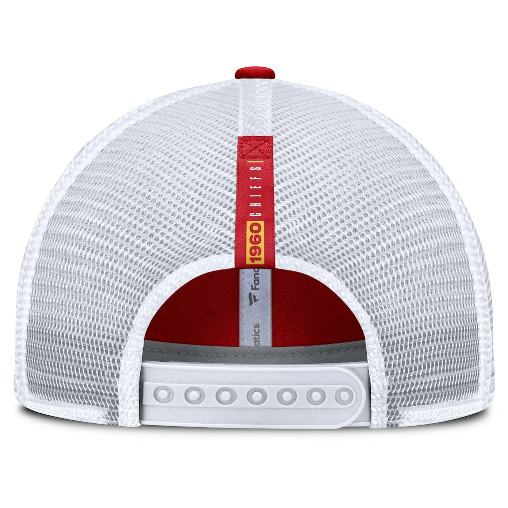 Kansas City Chiefs Reverse Trucker Adjustable Hat - Red/White sale