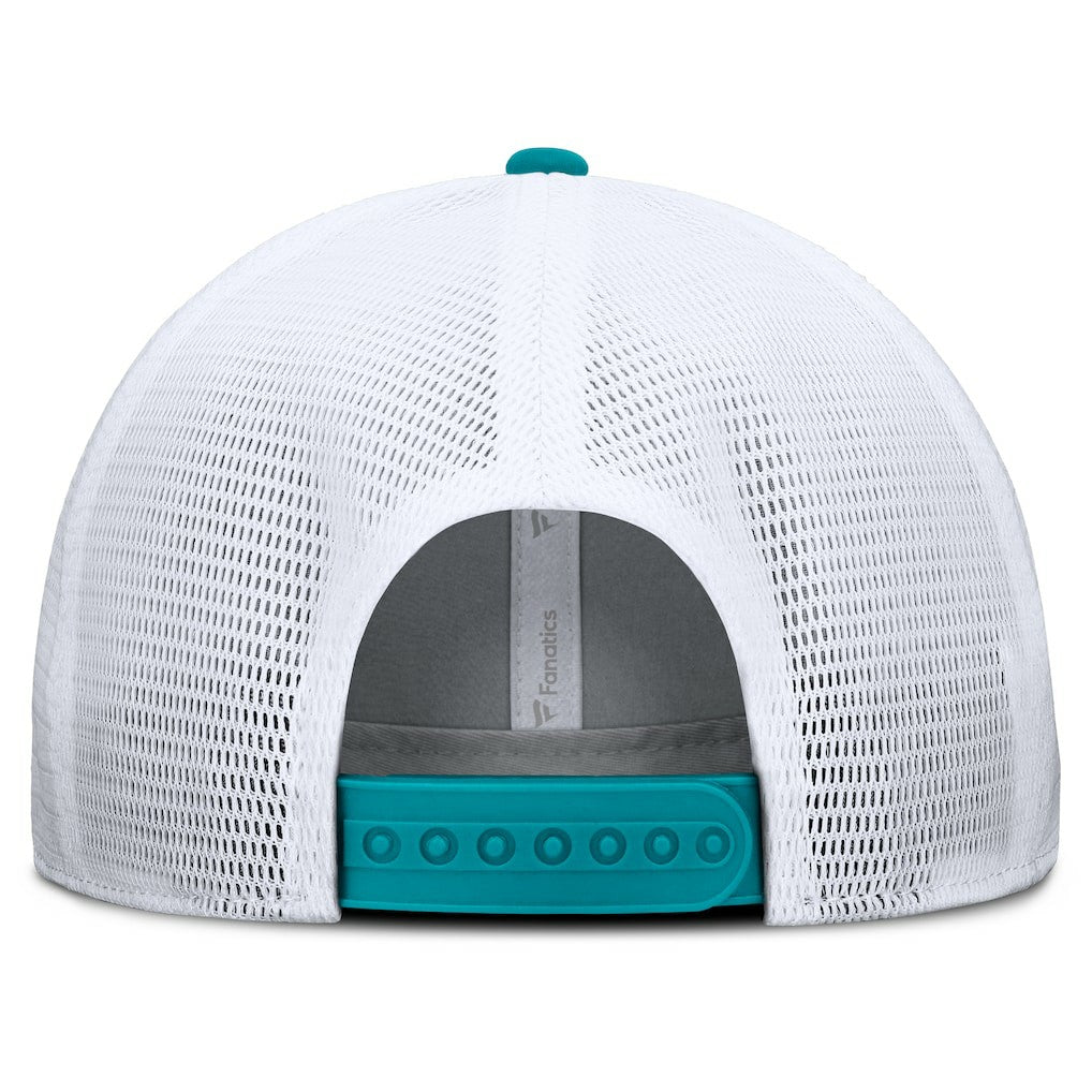 Miami Dolphins Option Trucker Adjustable Hat - Gray/Aqua sale