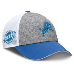 Detroit Lions Option Trucker Adjustable Hat - Gray/Blue for sale