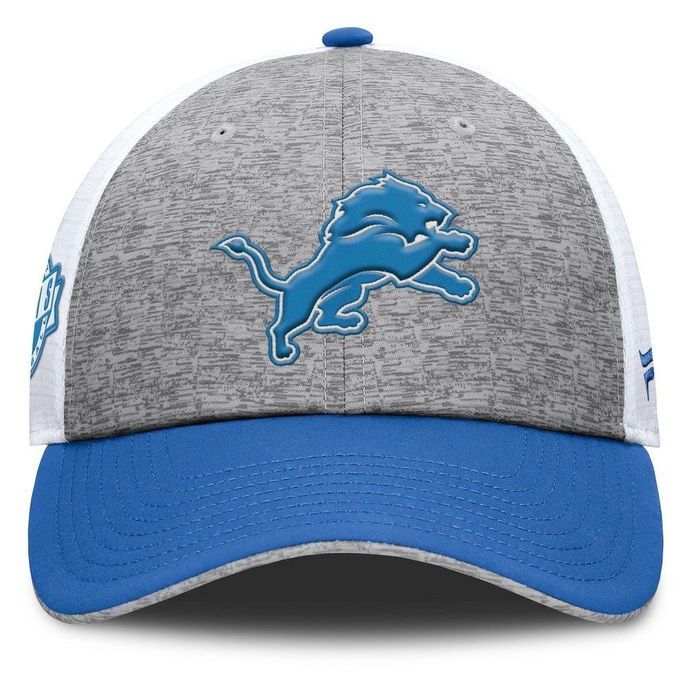 Detroit Lions Option Trucker Adjustable Hat - Gray/Blue for sale