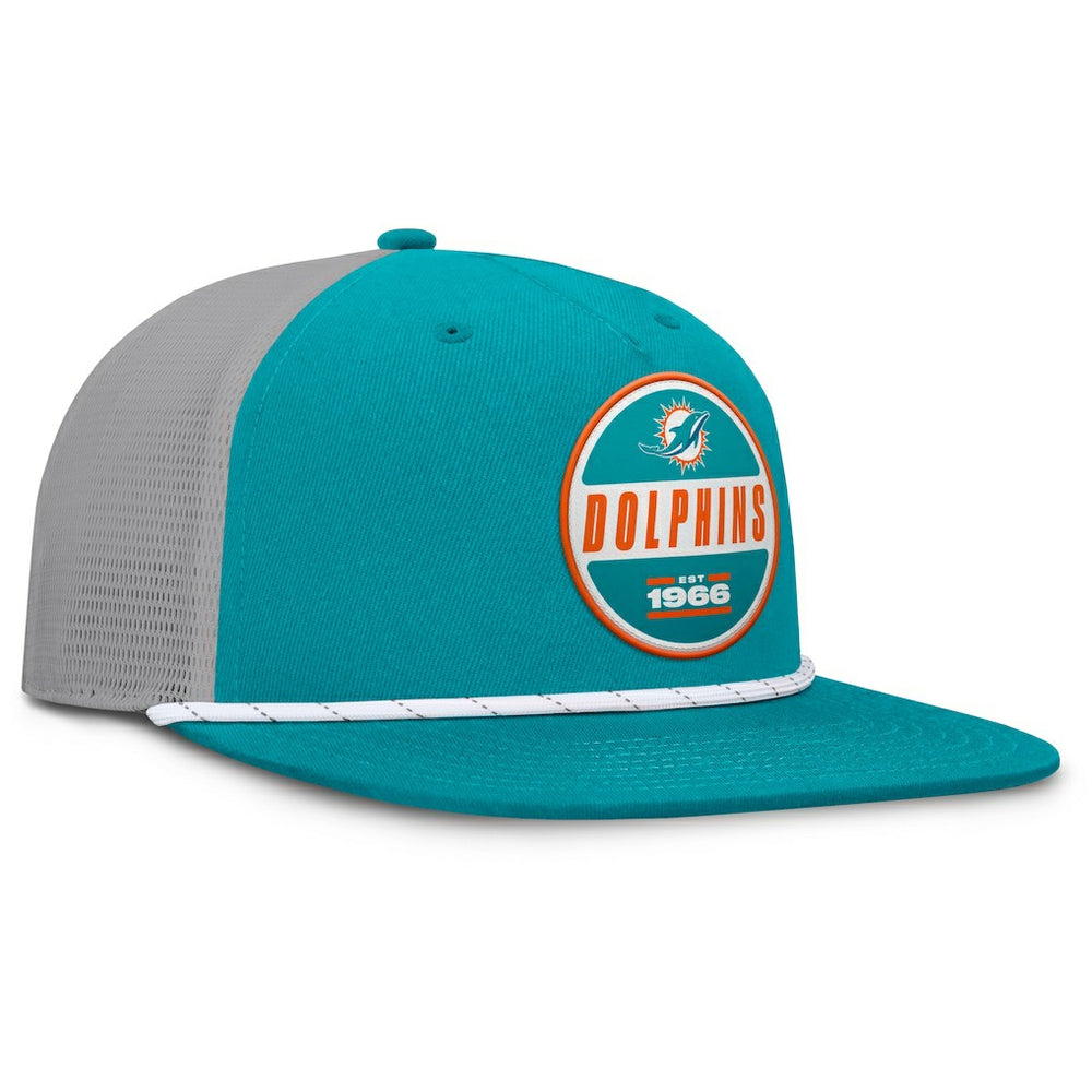 Miami Dolphins Edge Rush Trucker Adjustable Hat - Aqua/Gray outlet