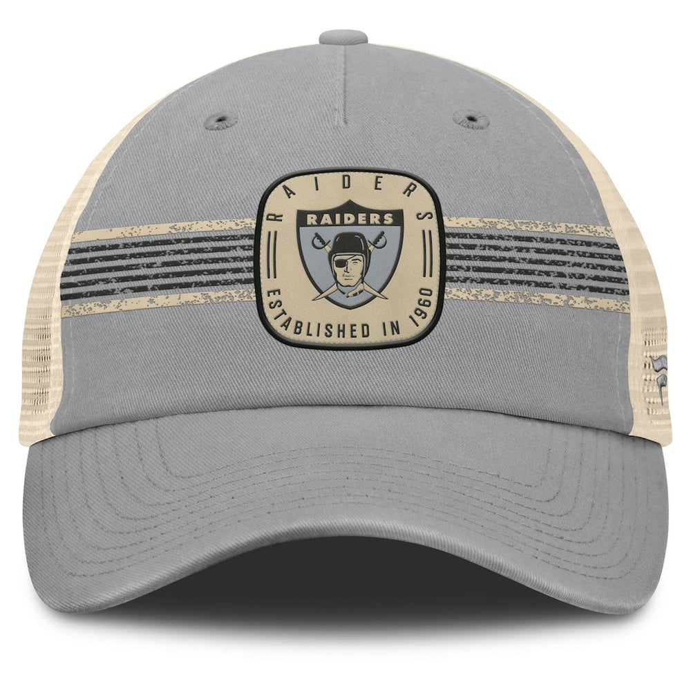 Las Vegas Raiders Heritage Bootleg Trucker Adjustable Hat - Gray discount