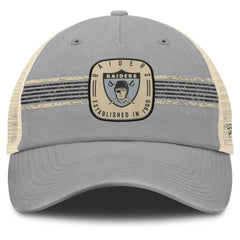 Las Vegas Raiders Heritage Bootleg Trucker Adjustable Hat - Gray discount