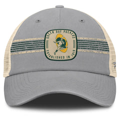 Green Bay Packers Heritage Bootleg Trucker Adjustable Hat - Gray for sale