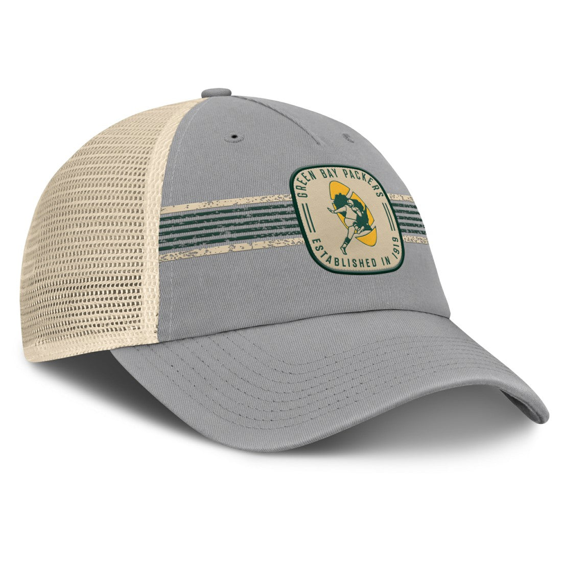 Green Bay Packers Heritage Bootleg Trucker Adjustable Hat - Gray for sale