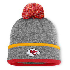 Kansas City Chiefs Motion Cuffed Knit Hat with Pom - Heather Gray outlet