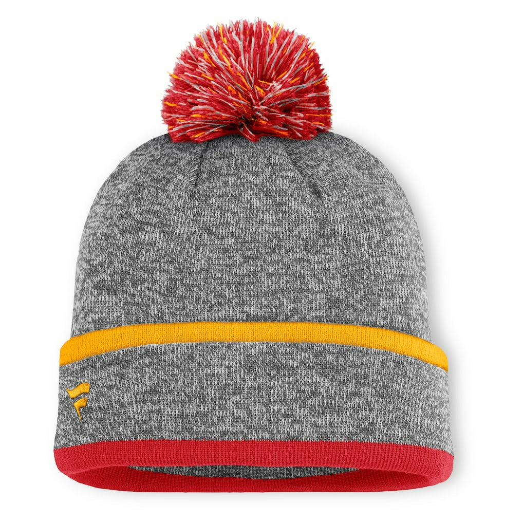 Kansas City Chiefs Motion Cuffed Knit Hat with Pom - Heather Gray outlet