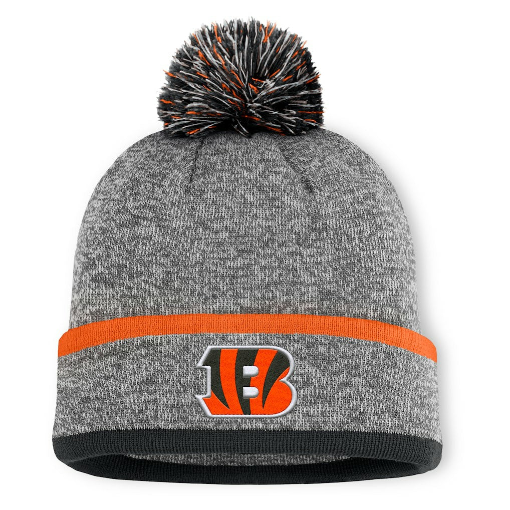 Cincinnati Bengals Motion Cuffed Knit Hat with Pom - Heather Gray cheap