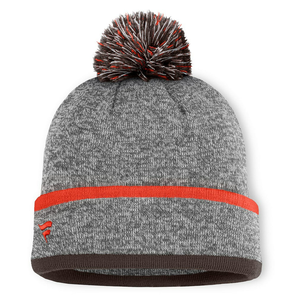 Cleveland Browns Motion Cuffed Knit Hat with Pom - Heather Gray cheap