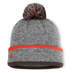 Cleveland Browns Motion Cuffed Knit Hat with Pom - Heather Gray cheap