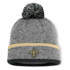 New Orleans Saints Motion Cuffed Knit Hat with Pom - Heather Gray online