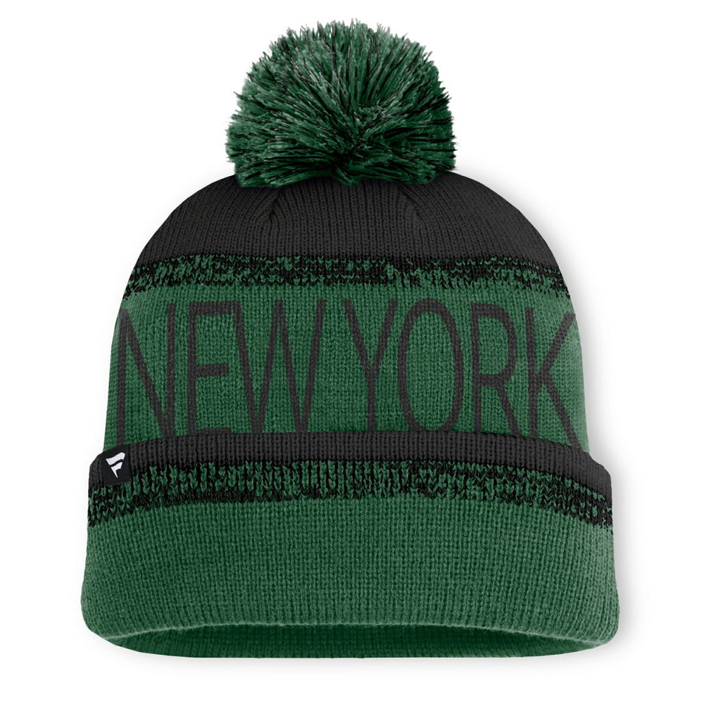 New York Jets Play Action Cuffed Knit Hat with Pom - Green/Black online