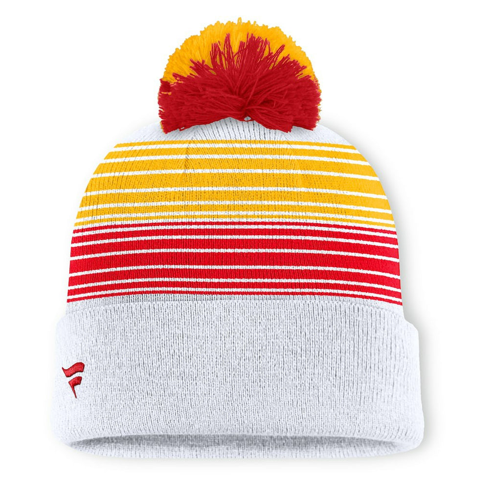 Kansas City Chiefs Ghost Cuffed Knit Hat with Pom - White for sale