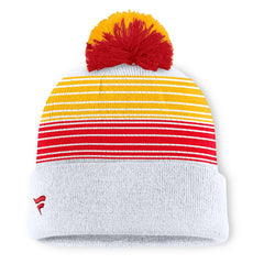 Kansas City Chiefs Ghost Cuffed Knit Hat with Pom - White for sale