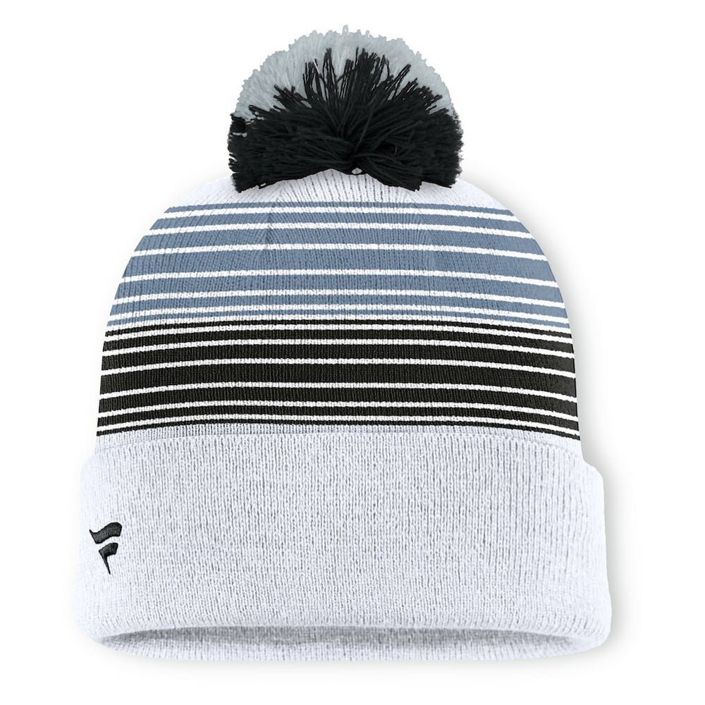 Las Vegas Raiders Ghost Cuffed Knit Hat with Pom - White outlet