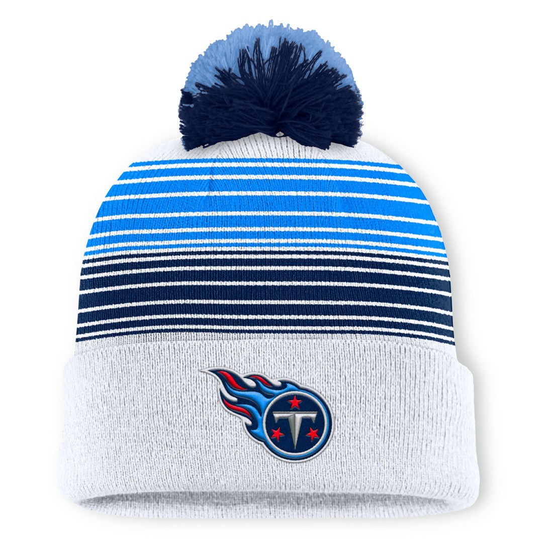 Tennessee Titans Ghost Cuffed Knit Hat with Pom - White outlet