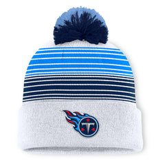 Tennessee Titans Ghost Cuffed Knit Hat with Pom - White outlet