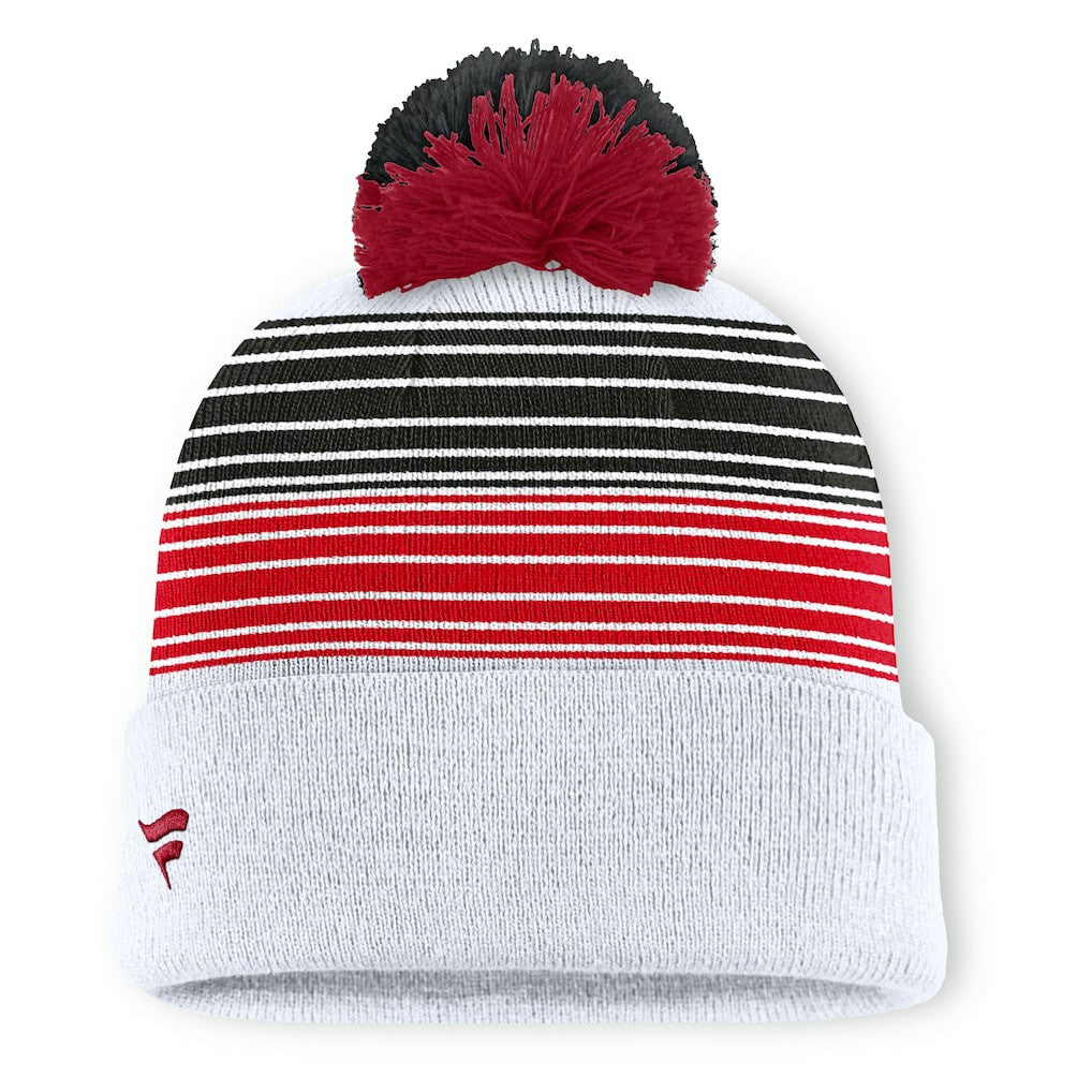 San Francisco 49ers Ghost Cuffed Knit Hat with Pom - White on sale