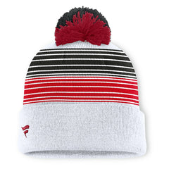 San Francisco 49ers Ghost Cuffed Knit Hat with Pom - White on sale